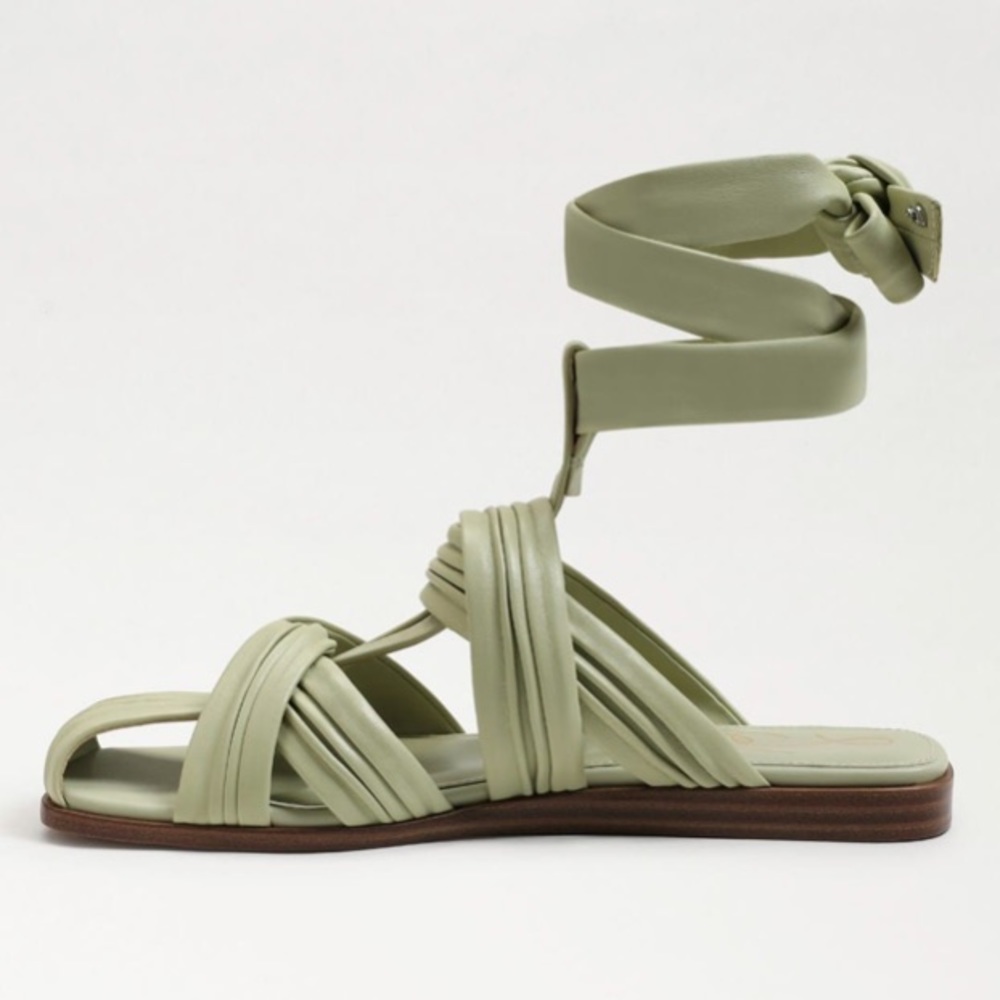 Sam Edelman Womens Imogene Pistachio Leather Ankle Gladiator Sandals Size 8 - Picture 9 of 16